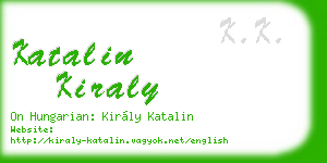 katalin kiraly business card